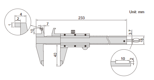 Inside Groove Vernier Caliper -   1291