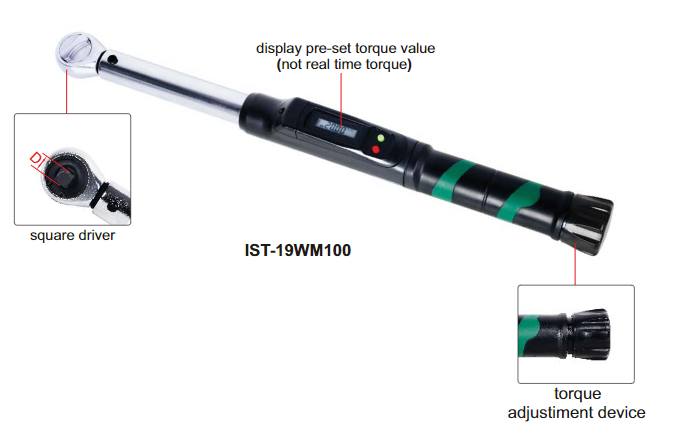 Mechanical torque Wrenches (Digital Setting) - IST-19WM