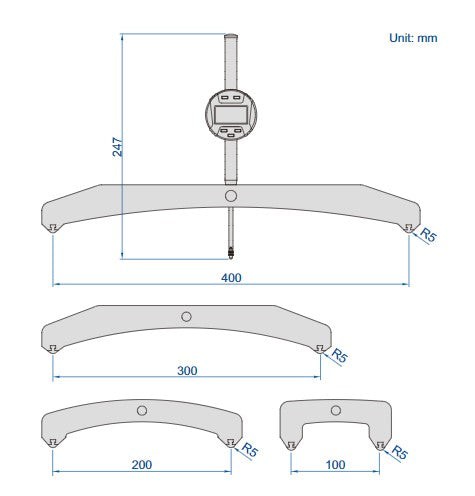 Large Range Digital Radius Gage - 2197