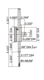 Inch Long Stroke Dial Indicators - 2326