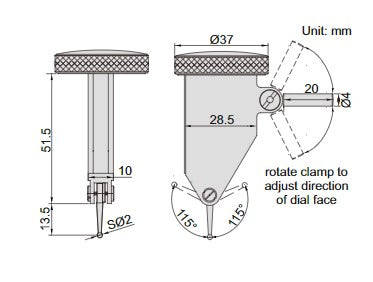 Large Range  Vertical Type Dial Test Indicator - 2480