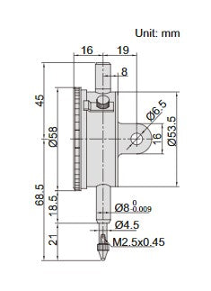 Reverse Reading Dial Indicator - 2801