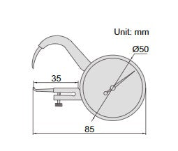 Thickness Gage With Pointed Tips - 2866