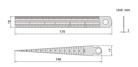 Taper Gage And Steel Ruler Set - 4829