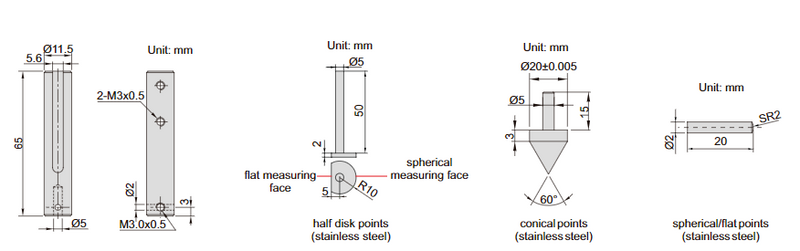 Accessory Set For Large Digital Calipers - 6145