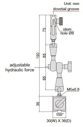 Hydraulic Mini Magnetic Stand - 6228