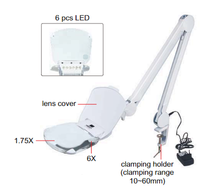 Table Magnifier With Illumination - 7520/7521