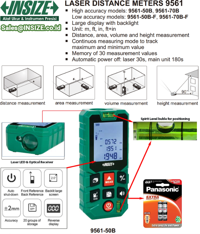 Laser Distance Meter - 9561