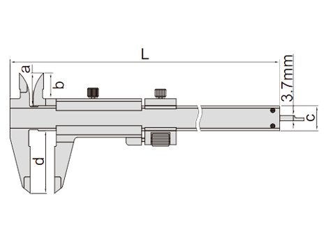 Plain Vernier Caliper With Fine Adjustment -  1233