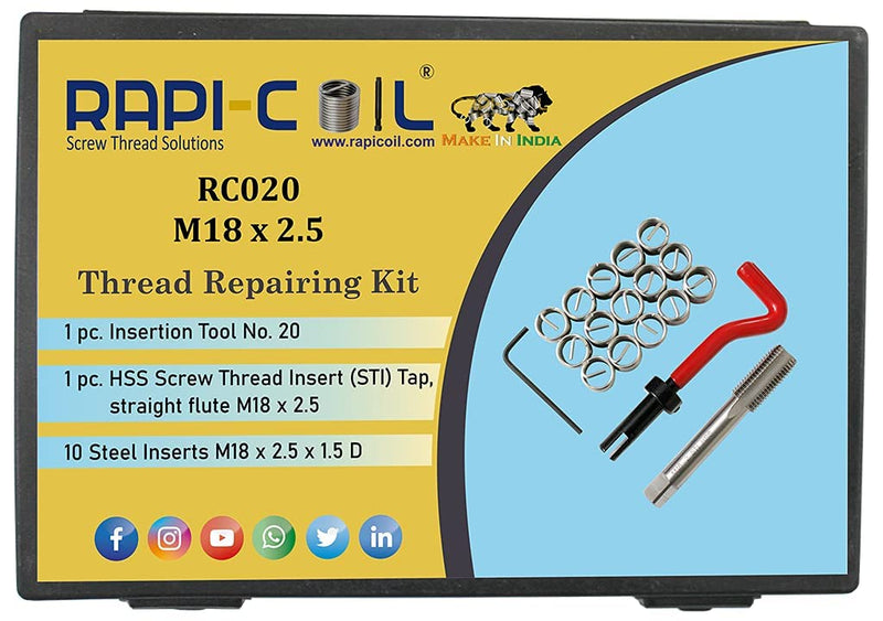 Thread Repairing Kit M18 x 2.5