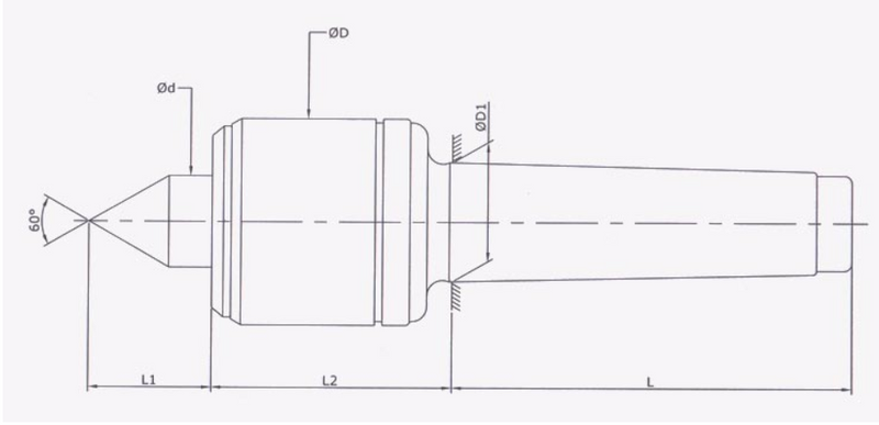 Revolving Center : Medium Duty - Slimline (CNC , Stub Point)