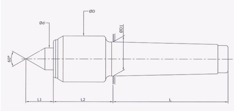 Revolving Center CNC Medium Duty - Small Casing Diameter Stub Point