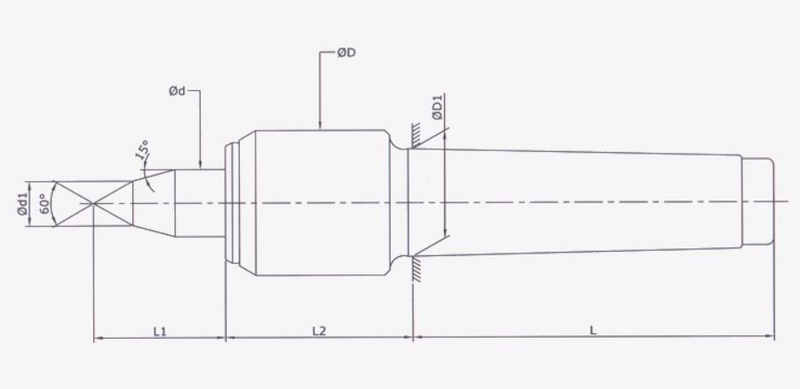 Revolving Center : Medium Duty - Slimline (CNC ,  Extended Point)