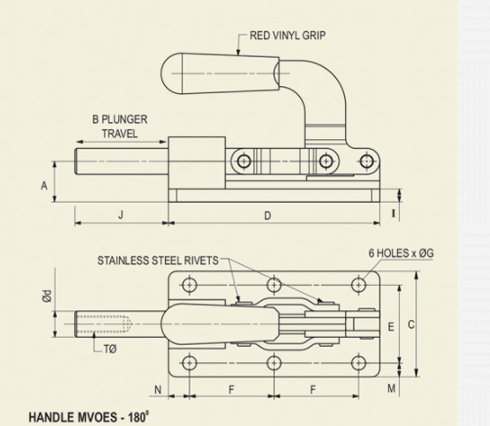 Push / Pull Action Toggle Clamp - Long Travel : PATC