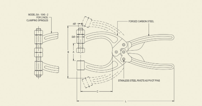 Squeeze Action Toggle Clamp : SA