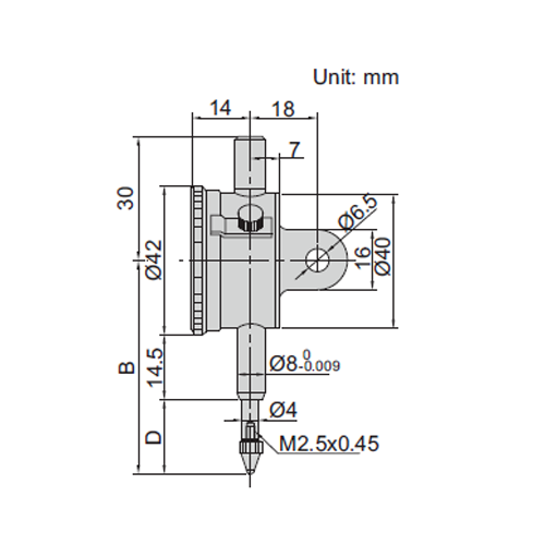 Compact Dial Indicator 5MM  - 2311