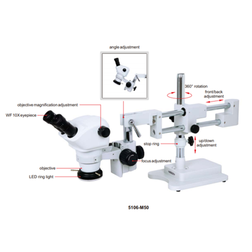 Zoom Stereo Microscope (With Universal Stand)  - 5106-M50