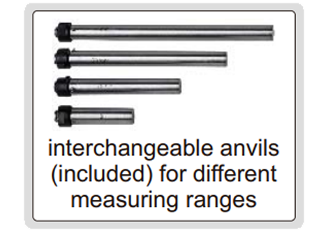 Outside Micrometer With Interchangeable Anvils (Long Range) - 3206