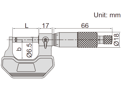 Spherical Anvil Tube Micrometer (Double Ball) - 3260