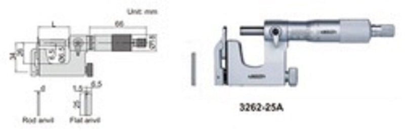 Interchangeable Anvil Micrometers - 3262