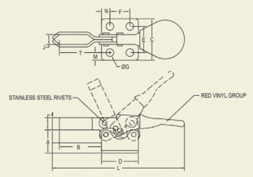 Hold Down Toggle Clamp - Horizontal Handle - Miniature Series : HDTC