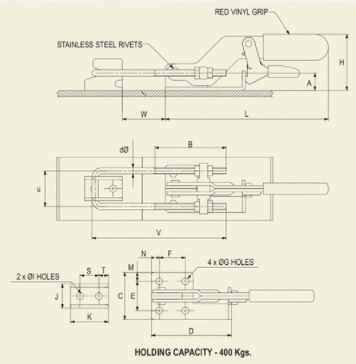 Pull Action Clamp Latch Type - Horizontal With Trigger Lock : PAC