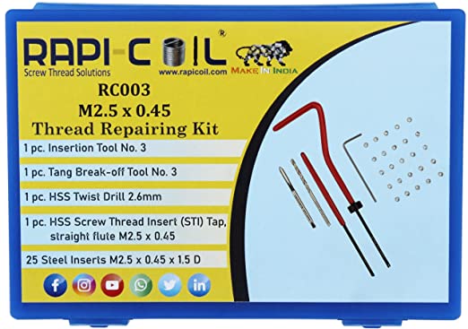 Thread Repairing Kit M2.5 x 0 .45