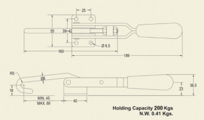 Pull Action Clamp - Hook Type : HPA