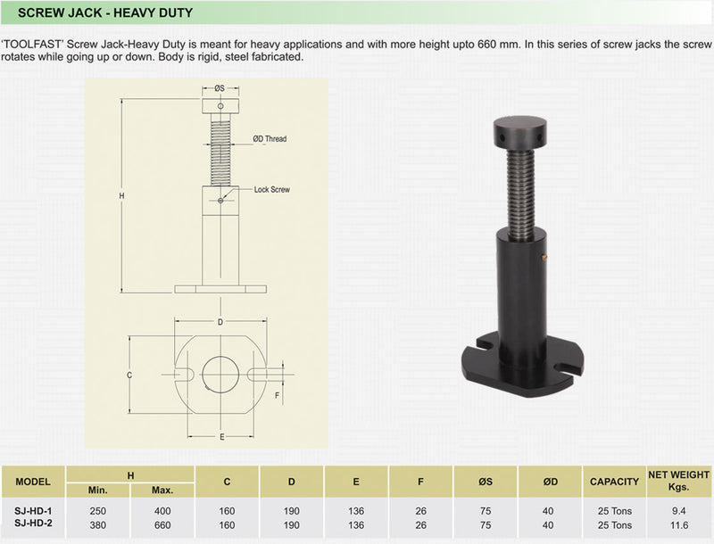 Screw Jack - Heavy Duty : SJ-HD